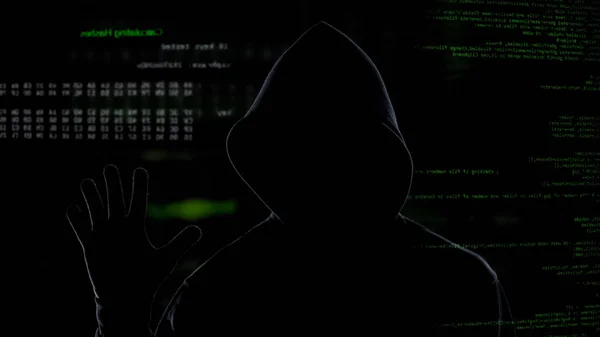 Anónimo Hacker Robar Información Corporativa Secreta Ataque Del Sistema Datos — Foto de Stock