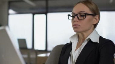 Young employee suffers headache, tired of complex project, overwork concept