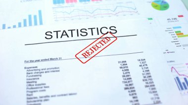 İstatistikler reddedildi, resmi belgeye mühür damgalandı, iş projesi