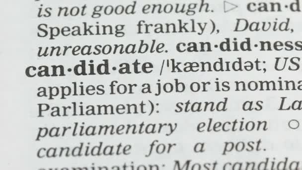 Кандидат, відкриття студентського словника, президентська виборча кампанія — стокове відео