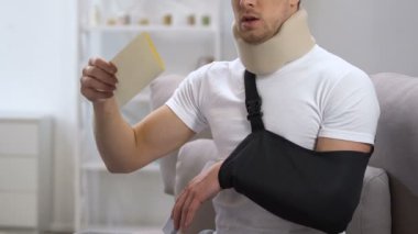 Servikal yaka ve kol askılı açılış zarfı tek elle fatura ile erkek