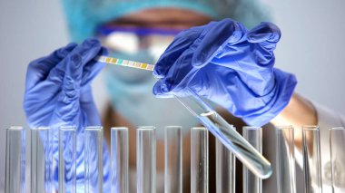 Mavi test sıvı turnusol kağıdı, Denetim ile asit düzeyi kontrol kimyager