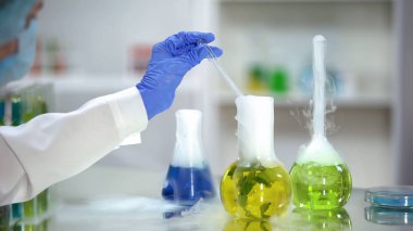 Flask, bitki ayıklama sarı organik madde örnek alarak biyokimyacı