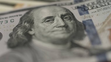 Dolar faturası, Benjamin Franklin 'in portresi, finansal büyüme veya kriz, ekonomi