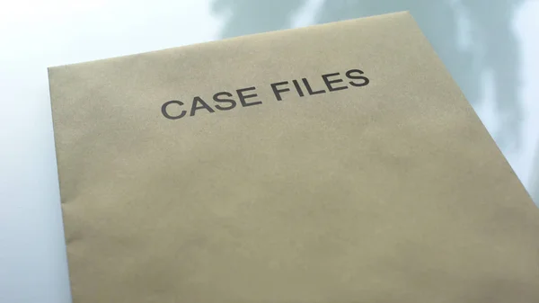 File Casi Cartelle Con Documenti Importanti Sul Tavolo Informazioni Ravvicinate — Foto Stock