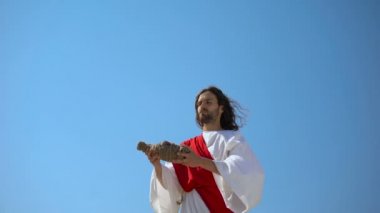 İsa göklere şarap yetiştirmek, nimet Kutsal Eucharist içecek