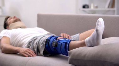 Erkek köpük servikal yaka ve neopren diz Brace uyku kanepede, kurtarma