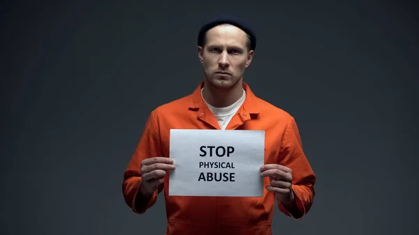 Kaukázusi Börtönbe Fogoly Stop Fizikai Bántalmazás Jele Szexuális Zaklatás Börtönben — Stock Fotó