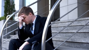 Şirket sorunu, iflas depresyon, kriz düşünme Desperate yönetmen