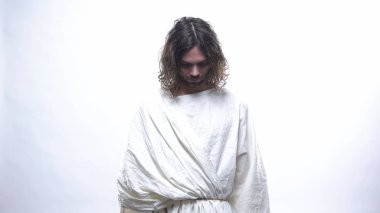 İyi İsa parlak zarif ışık, Tanrı'nın dirilişi, inanç aşağı bakıyor