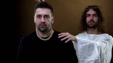 İsa intihar taahhüdü, mucize ip döngü içinde depresif erkek engelliyor