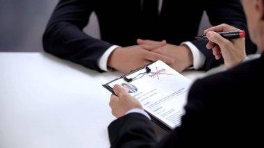 İşveren devam başarısız iş görüşmesi sonucu aday adı geçiş