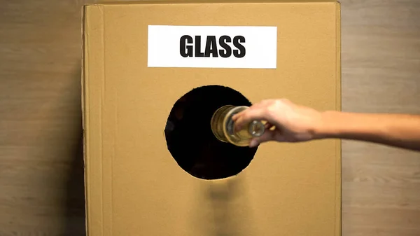 Glassrute Til Avfallshåndtering Søppelkasting Resirkulering – stockfoto