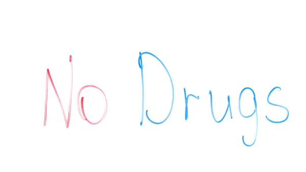 Aucune Phrase De Drogue Ecrite Sur Le Verre Agitation Pour La Rehabilitation De Style De Vie Sain Esperance Aide Stock Photo