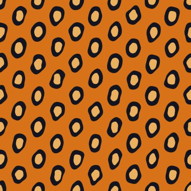 Leopar desensiz. Moda hayvan baskısı. Düz elle çizilmiş Safari arkaplanı.