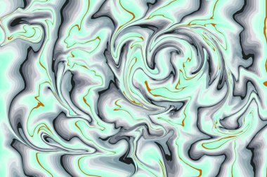 Nane ve gri renklerde modaya uygun mermer arka plan. Soyut girdap ve çarpık dalgalı şekilli şık bir poster.