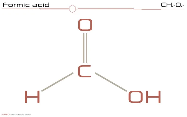 甲酸分子的大而详细的图表 — 图库矢量图片