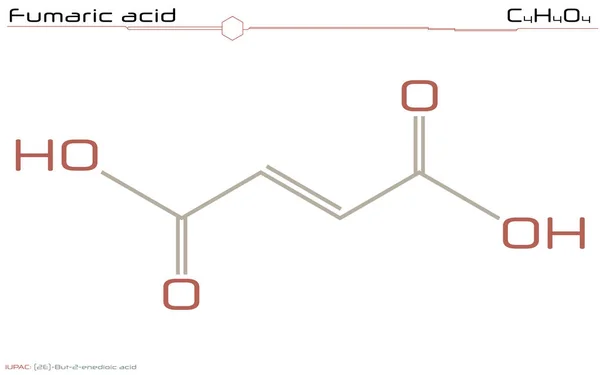 富马酸分子的大而详细图表 — 图库矢量图片