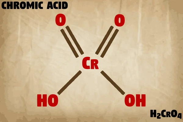 Illustrazione Infografica Dettagliata Della Molecola Dell Acido Crimico — Vettoriale Stock