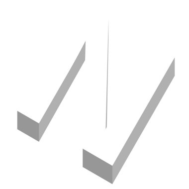 Üç boyutlu görünümde N harfi