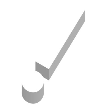 Üç boyutlu görünümde bir ünlem işareti