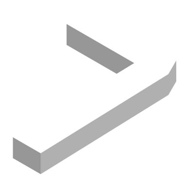 Üç boyutlu görünümde 7 sayısı