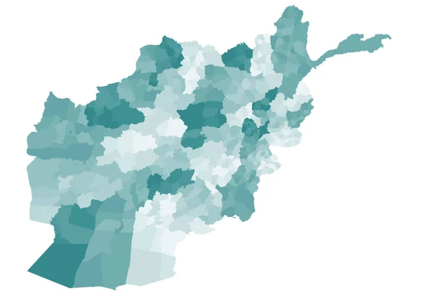 Große Und Detaillierte Karte Des Bundesstaates Afghanistan — Stockvektor