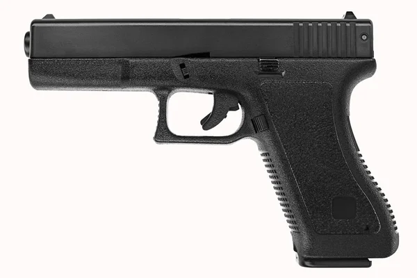 Imagen Aislada Una Pistola Glock Sobre Fondo Blanco —  Fotos de Stock