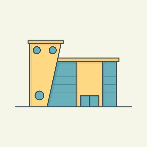 Alışveriş merkezi ikon vektör illüstrasyonu. Ticari yapı konsepti. Alışveriş merkezi, süpermarket, iş merkezi..