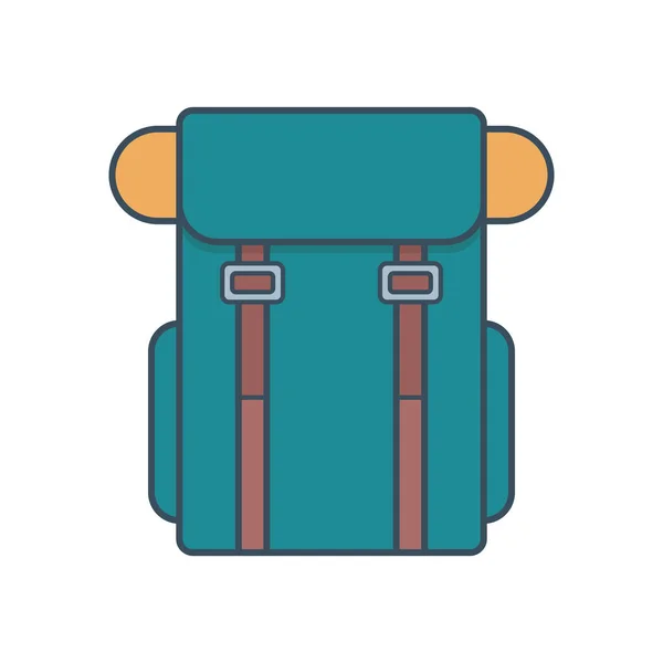 Icono Bolsa Camping Vector Ilustración — Vector de stock