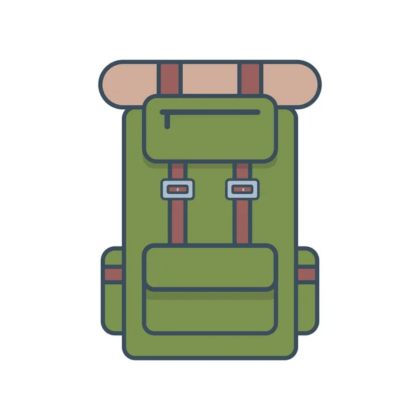 Camping Bag Icon Vector Illustration — Stock Vector