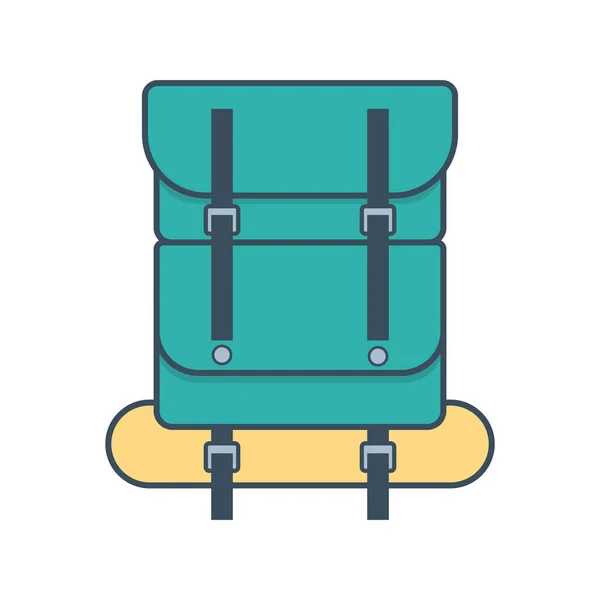 Kamp çantası ikonu vektör illüstrasyonu