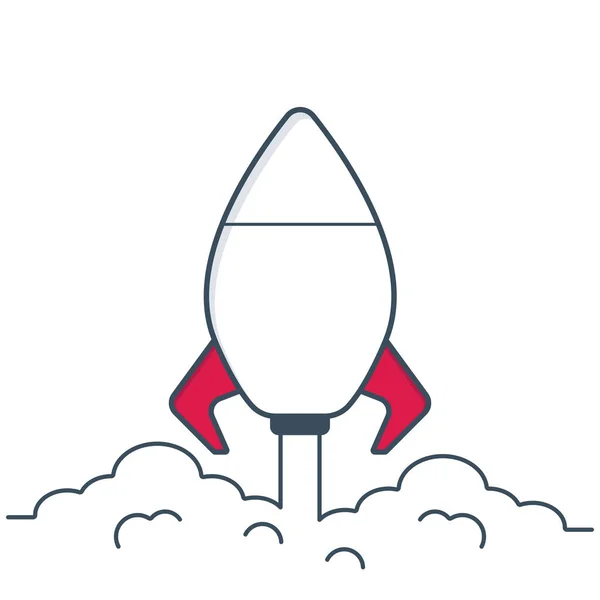 Uzay Roketi Fırlatma vektör çizimi
