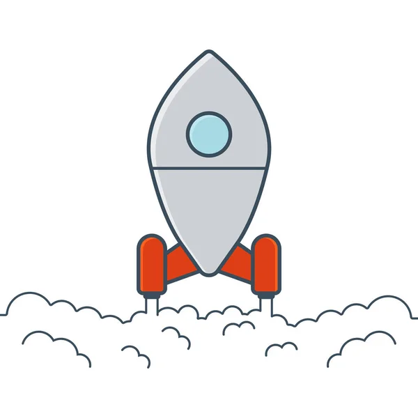 Uzay Roketi Fırlatma vektör çizimi