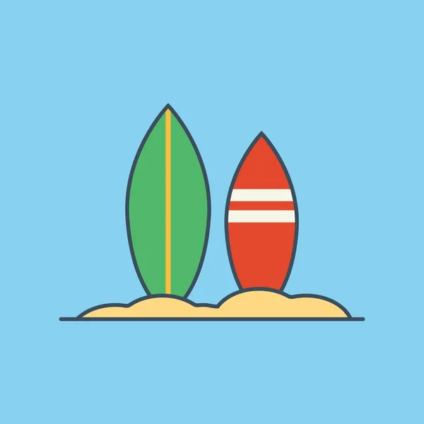 Sörf tahtası simgesi vektör illüstrasyonu