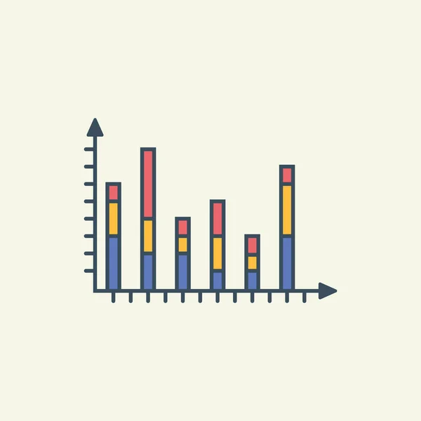 çubuk çizelgesi vektör illüstrasyonu