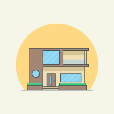 Modern ev simgesi vektör illüstrasyonu