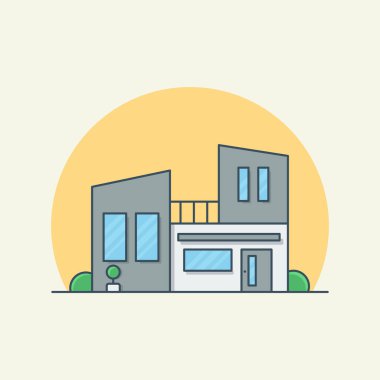 Modern ev simgesi vektör illüstrasyonu