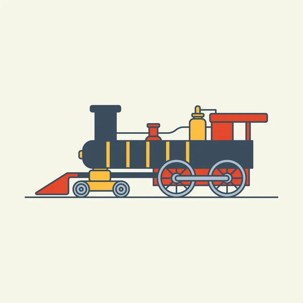 Icono Tren Colorido Vector Ilustración — Vector de stock