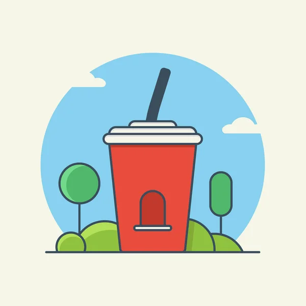 İçki dükkanı ikonu illüstrasyonu. 