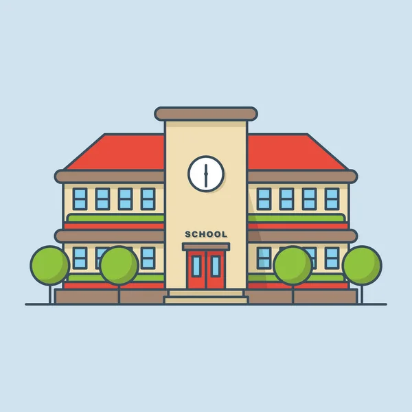Okul oluşturma vektör illüstrasyonu