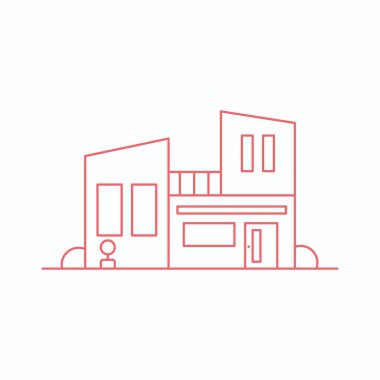 Modern ev çizgisi çizimi