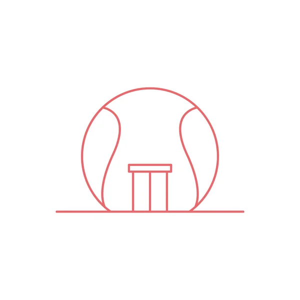 Tenis mağazası inşa çizgisi çizimi