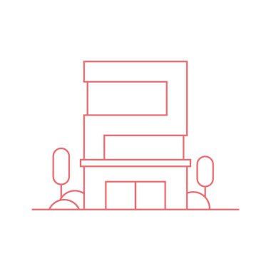 Ofis inşa çizgisi çizimi