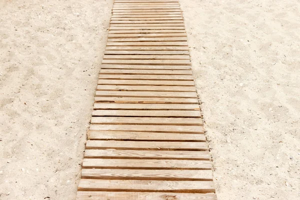 Calçadão Praia Madeira Com Areia Para Fundo — Fotografia de Stock