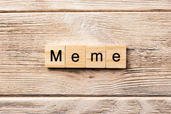 Meme Word Written Wood Block Meme Text Table Concept — Stock Photo, Image