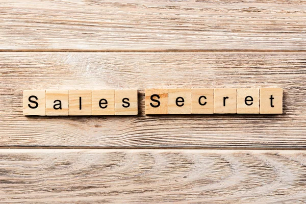 Vente Mot Secret Écrit Sur Bloc Bois Vente Texte Secret — Photo