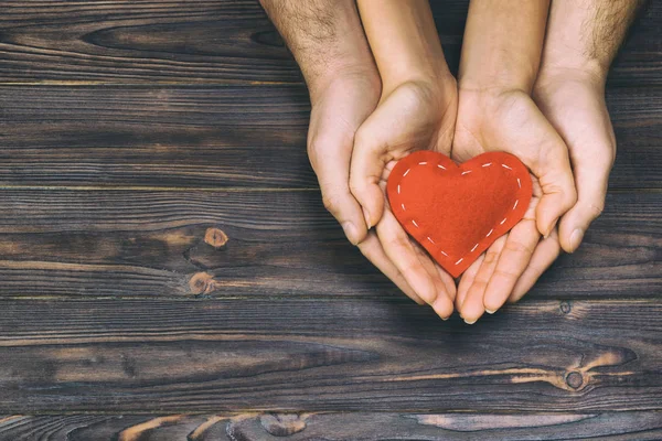 Amor Concepto Familiar Primer Plano Las Manos Hombre Mujer Que — Foto de Stock