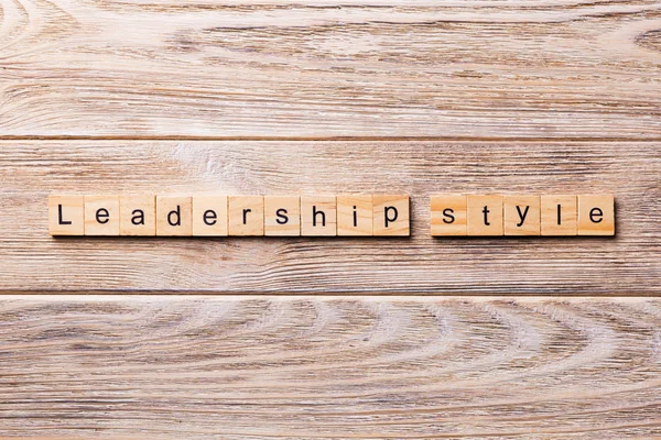 LEADERSHIP STYLE word written on wood block. LEADERSHIP STYLE text on wooden table for your desing, concept.