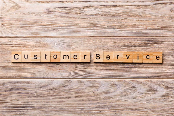 Customer Service Word Written Wood Block Customer Service Text Wooden — Stock Photo, Image